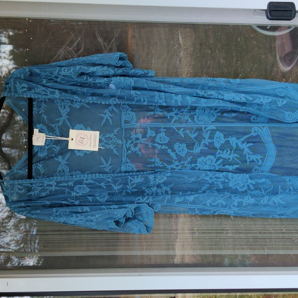 💙Teal Lace Duster Kimono by 💙Southern Grace!💙